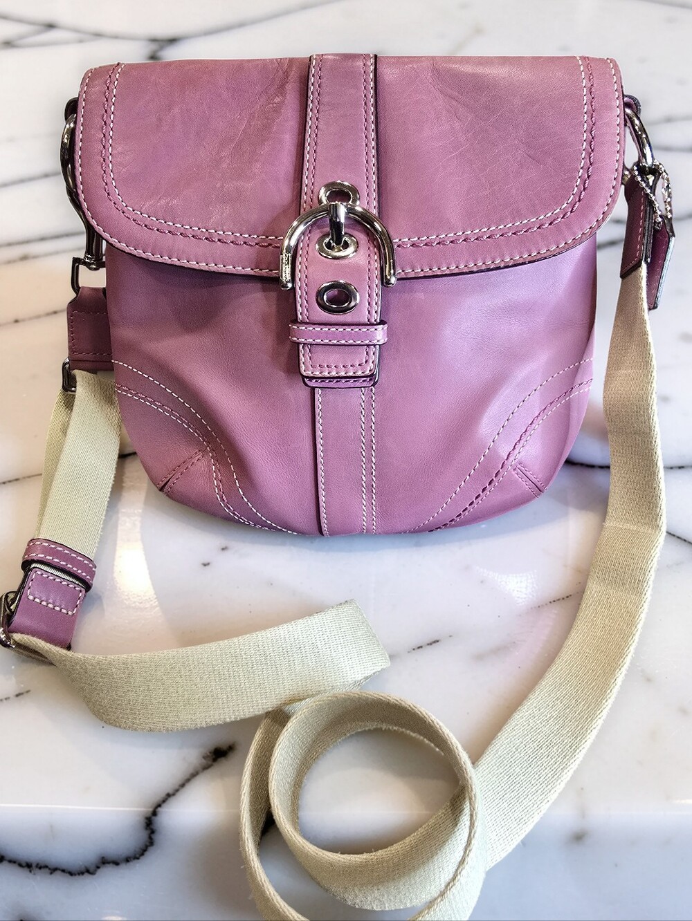Coach Vintage Y2K Pink Leather Soho Crossbody Messenger